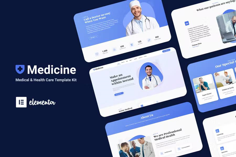 MEDISINE – MEDICAL ELEMENTOR TEMPLATE KIT